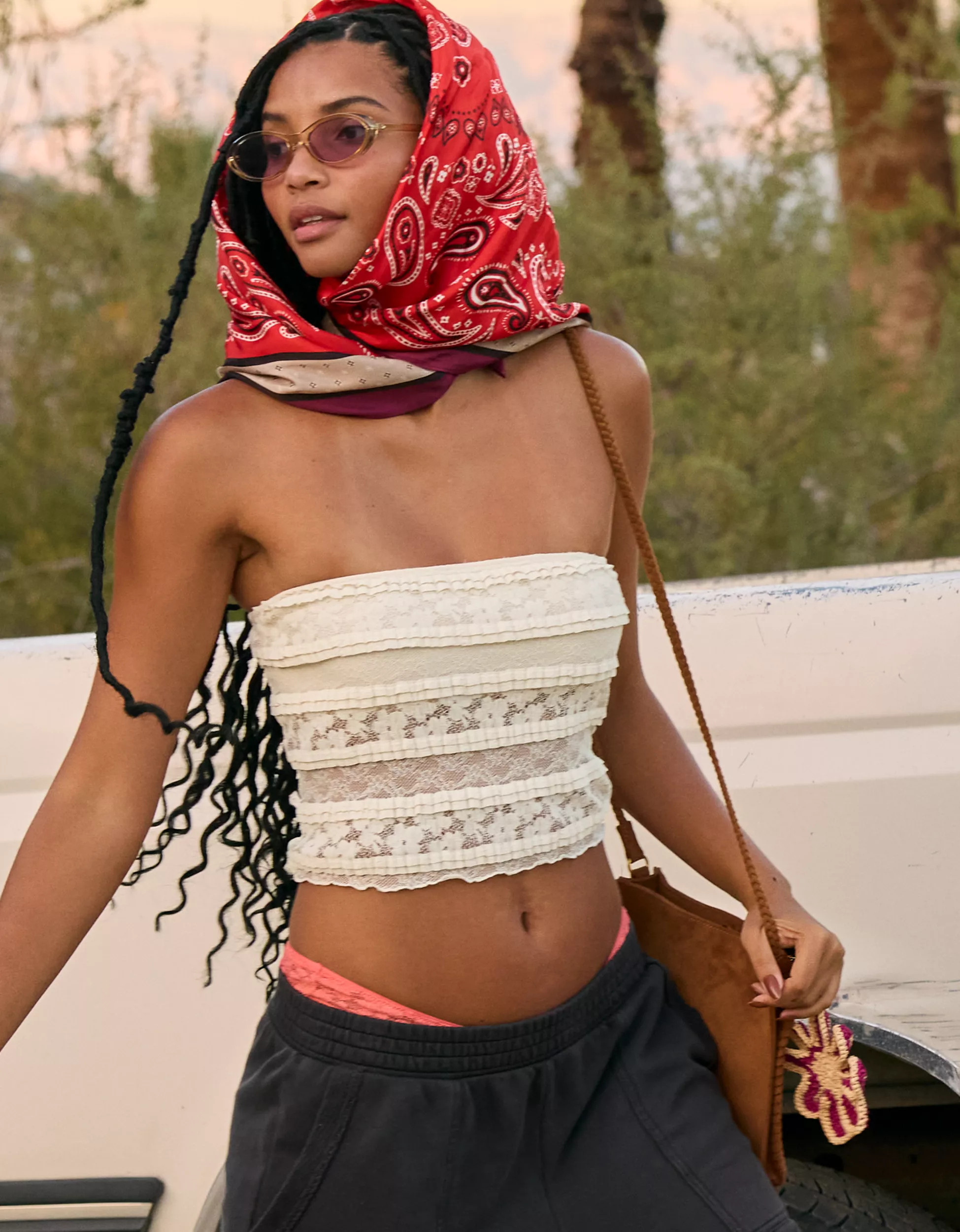 Show Off Festival Lace Ruffle Tank Top | Aerie