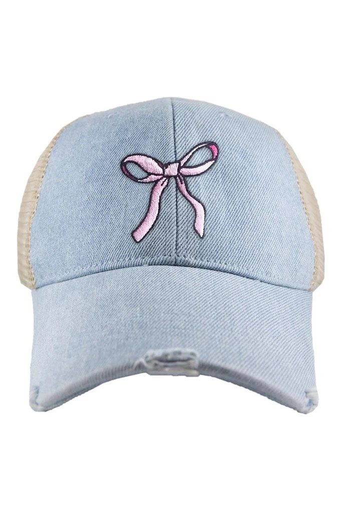 Coquette Pink Bow Trucker Hat | Katydid.com