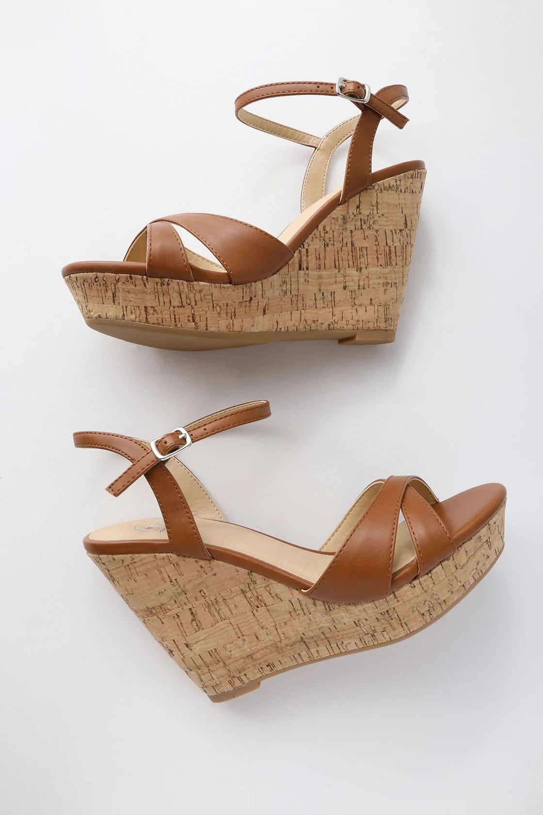 Nixie Tan Wedge Sandals | Lulus (US)