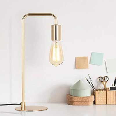 Edison Table Lamp, Industrial Desk Lamps, Small Gold Metal Lamp Suit for Bedside Dressers Coffee ... | Amazon (US)