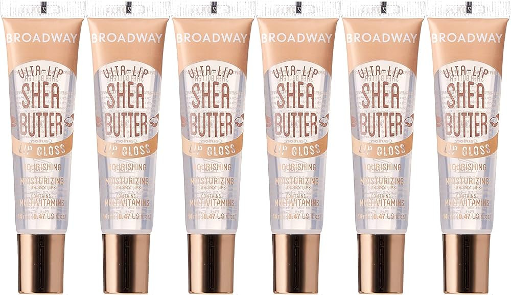 Ruby Kisses Broadway Vita-Lip Clear Lip Gloss (Shea Butter 6 Pack), Ultra-Hydrating & Soothing Fo... | Amazon (US)