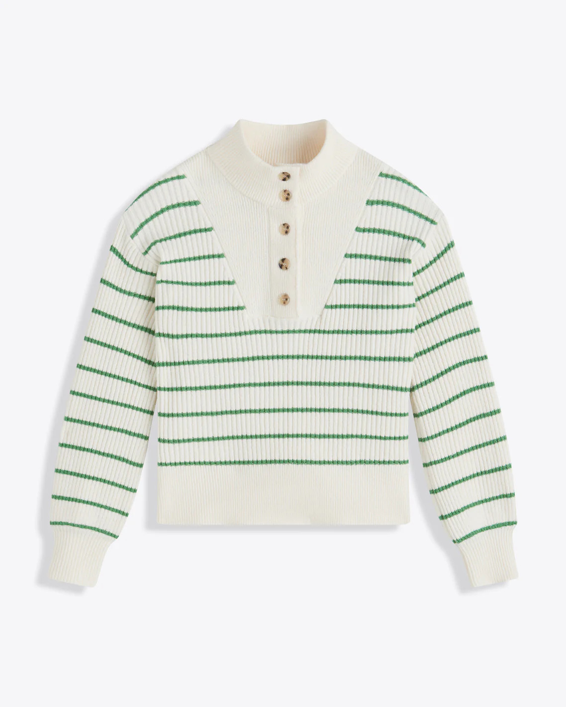 Striped Button Front Sweater | Draper James (US)