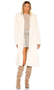 Apparis Mona Faux Fur Coat in Ivory from Revolve.com | Revolve Clothing (Global)
