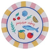 Way to Celebrate La Dolce Vita Summer Vibes Dinner Paper Plates, 9", 20 Count, Multicolor | Walmart (US)