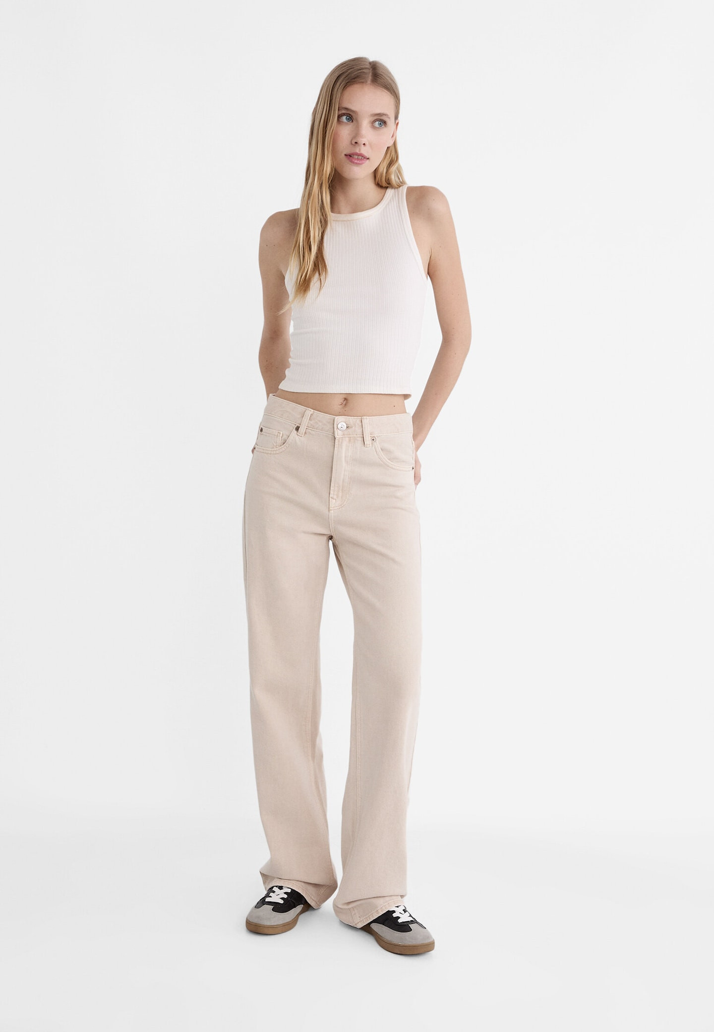 D92 straight wide jeans | Stradivarius (UK)