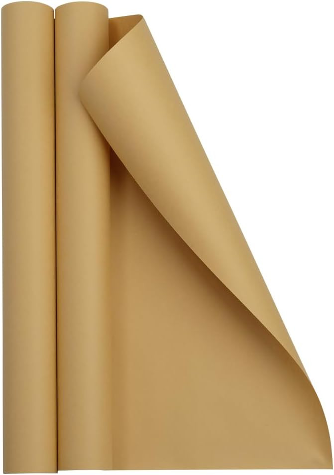 JAM Paper Gift Wrap - Matte Wrapping Paper - 26.3 Sq Ft (17 in x 18 Ft) - Matte Natural Tan/Light... | Amazon (US)