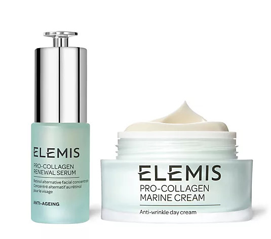 Make Your Selection: ELEMIS Pro-Collagen Marine Cream & Renewal Serum Auto-Delivery | QVC
