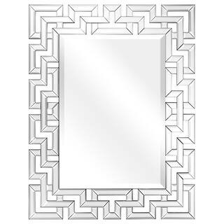 Medium Rectangle Clear Beveled Glass Modern Mirror (31 in. H x 40 in. W) | The Home Depot