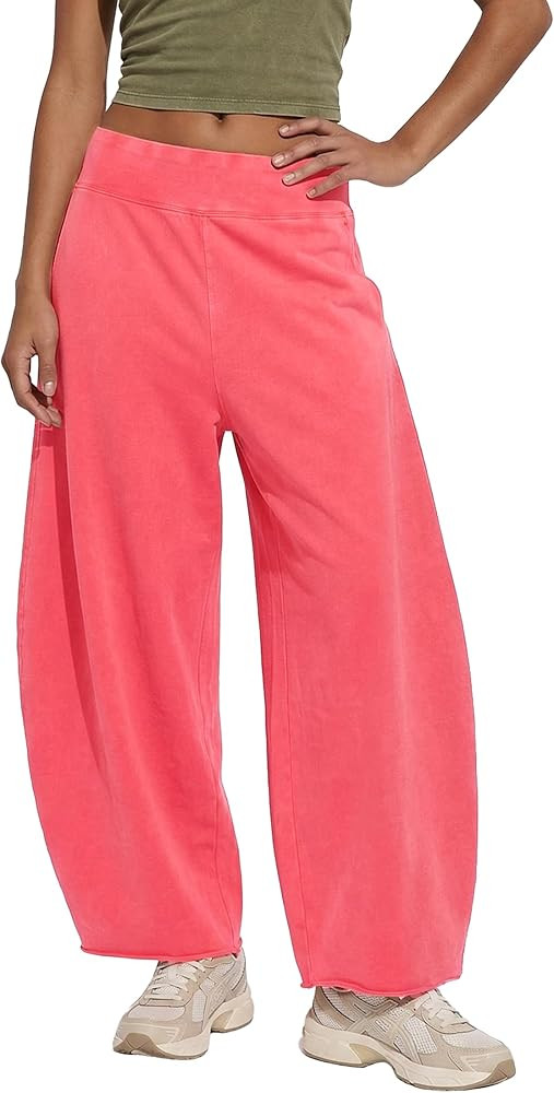 Womens Casual Barrel Sweatpants Baggy Yoga Pants Workout Athletic Lounge Comfy Trousers | Amazon (US)