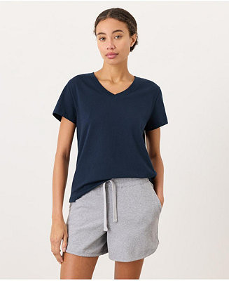 Women's Organic Cotton Essential V-Neck Tee | Macy's