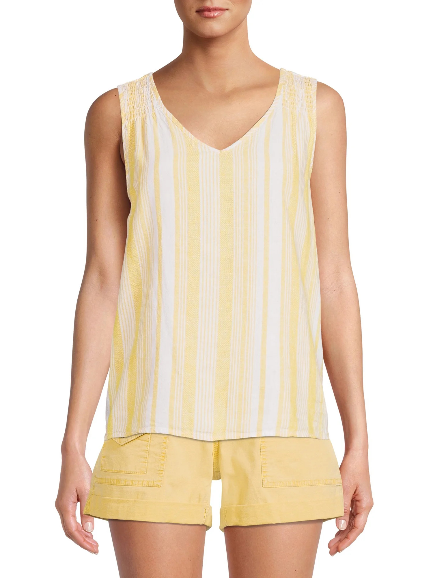Time and Tru Women's V-Neck Tank Top, Sizes XS-XXXL | Walmart (US)