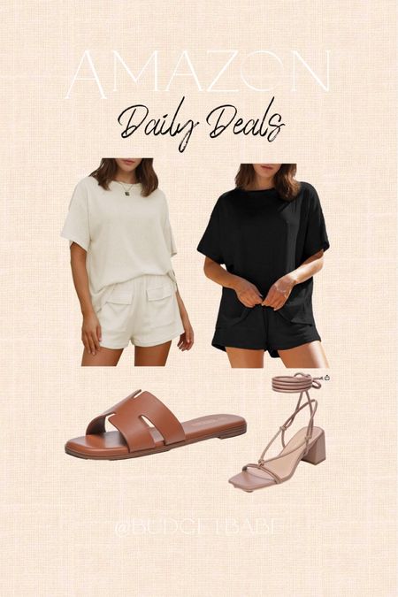 Amazon daily deals, up to 58% off with clippable coupons and these codes: pajamas set 38GY3VA2 // lace up heels 50HGWB8Z // slide sandals 40PEDAV8 (subject to change at any time; while supplies last) 

#LTKsalealert