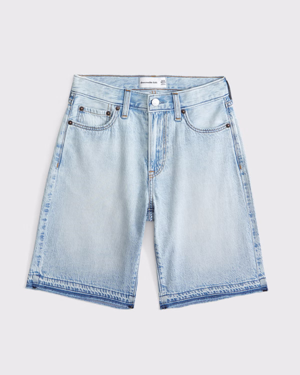 below the knee denim short | Abercrombie & Fitch (US)