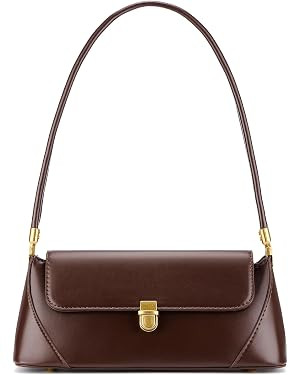 Shoulder Bag for Women Vintage Purse Fashion Classic Vegan Leather Clutch Tote Retro Handbag with... | Amazon (US)