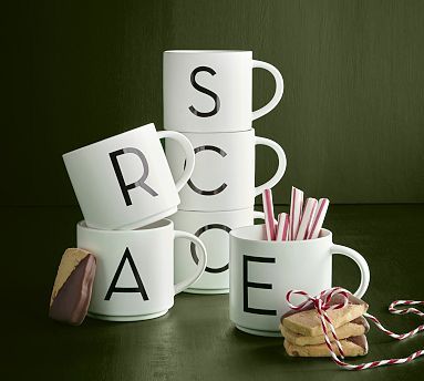 Mason Stoneware Stackable Alphabet Mug | Pottery Barn (US)