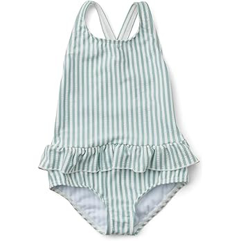 Toddler Girls One Piece Swimsuits Crossback Backless Bathing Suit Whale Dolphin Shark Swimwear wi... | Amazon (US)