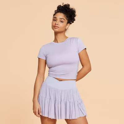 Blogilates Women's Reversible Bow Back Short Sleeve Top | Target