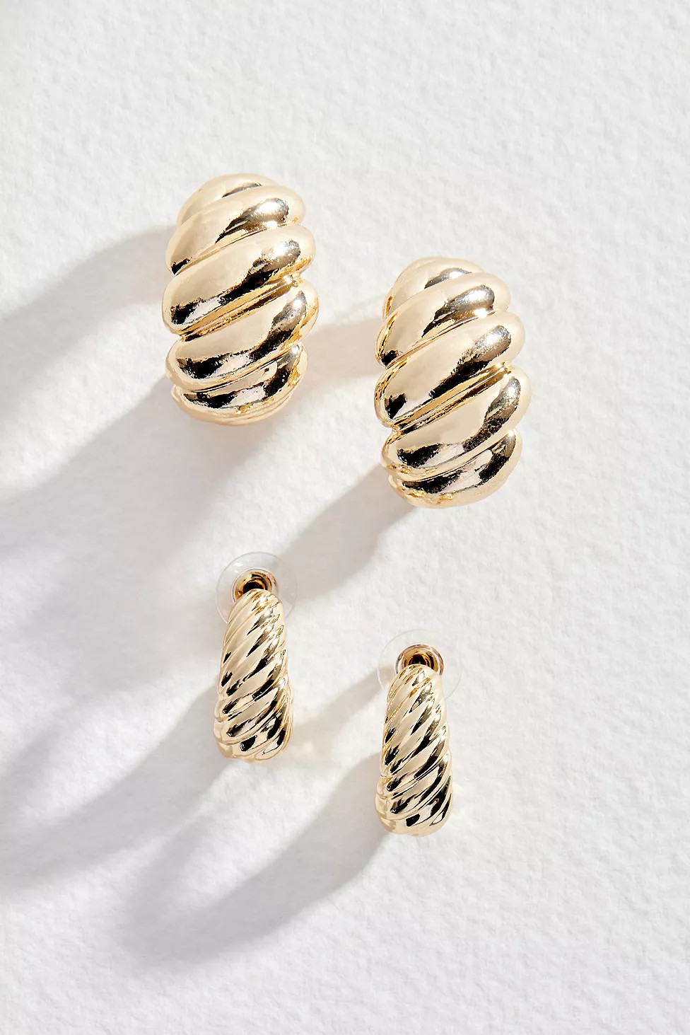 Silence + Noise Vintage Half Hoop Earrings 2-Pack | Urban Outfitters UK