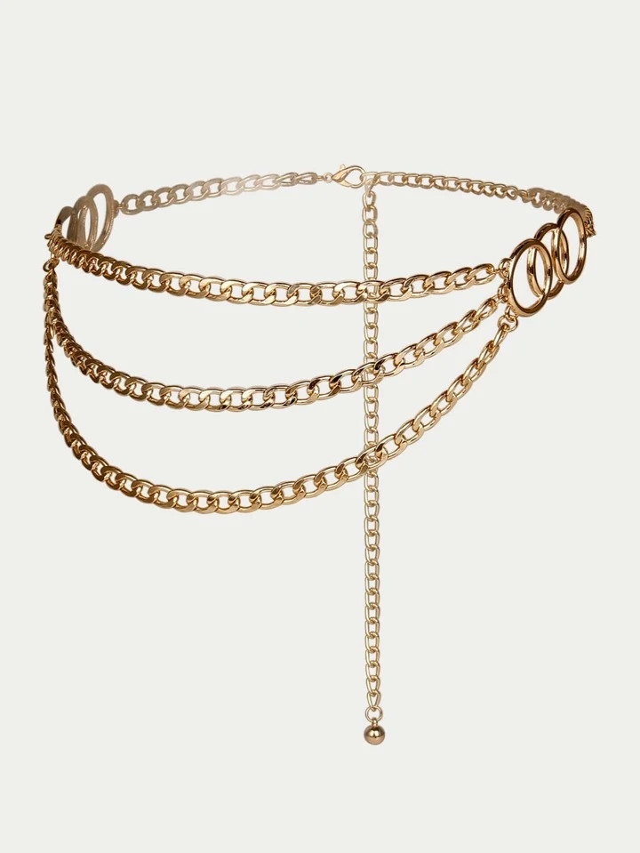 Street Ring Decor Layered Chain Belt Halloween | SHEIN