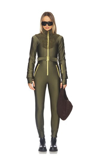 My Sunday Ski Sherpa Ski Suit in Olive. - size M | Revolve Clothing (Global)