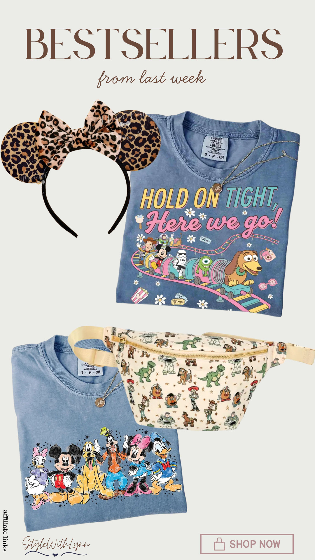 ✨ Last week's bestsellers are here... and I can definitely see why! 

Whether you're planning your next Disney World vacation, Mickey's Not-So-Scary Halloween Party, or simply refreshing your park wardrobe, these fan-favorite finds are perfect for adding comfort, style, and a little Disney magic to your day. From the adorable Toy Story crossbody belt bag to the vintage Disney character tee, the Slinky Dog roller coaster graphic shirt, and the leopard print Minnie ears, these are the pieces everyone has been loving lately.

✨ Which one would you add to your Disney outfit? 

#DisneyWorldOutfits #DisneyStyle #DisneyFashion #DisneyBound #DisneyOutfitInspo #DisneyParksStyle #DisneyAccessories #ToyStory #MinnieEars #MagicKingdomStyle #DisneyOOTD #DisneyCreator #DisneyMom #DisneyVacation #DisneyEssentials #DisneyFinds #LTKCreator #ShopMyLTK #ThemeParkStyle 

 #LTKootd #LTKmomlife #LTKTravel