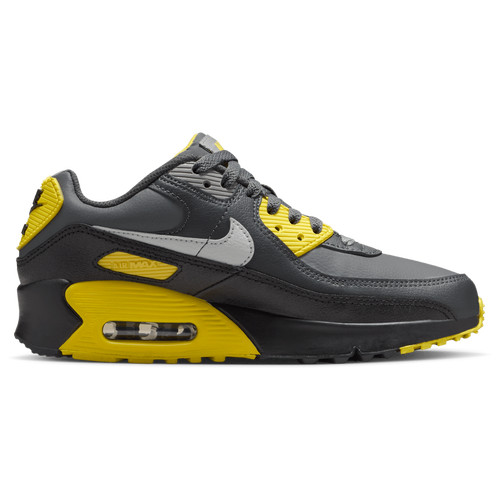 Boys Nike Nike Air Max 90 - Boys' Grade School Shoe Light Silver/Lightening/Smoke Grey Size 04.0 | Kids Foot Locker (US)