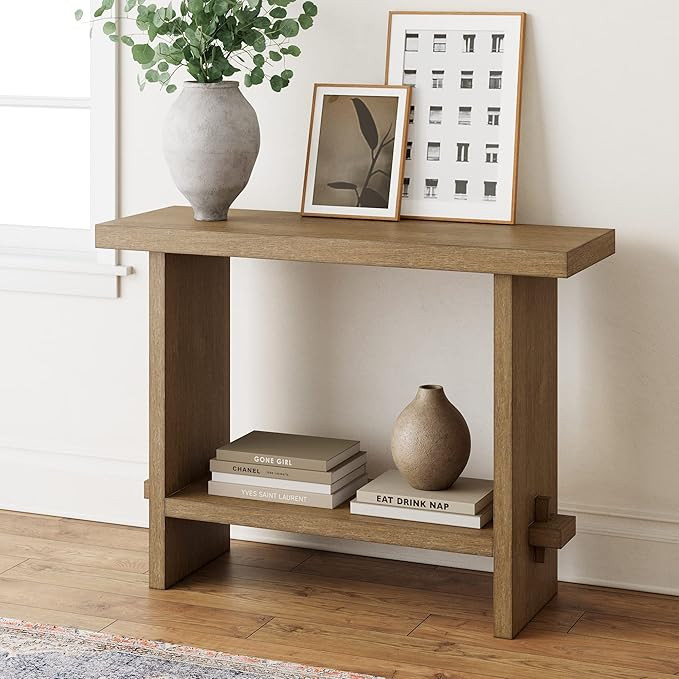 Nathan James Virgo Farmhouse Console, Open Storage 2-Tier Behind The Sofa, Entryway Accent Table ... | Amazon (US)
