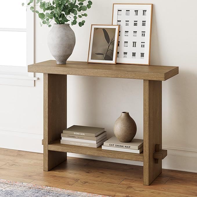Nathan James Virgo Farmhouse Console, Open Storage 2-Tier Behind The Sofa, Entryway Accent Table ... | Amazon (US)