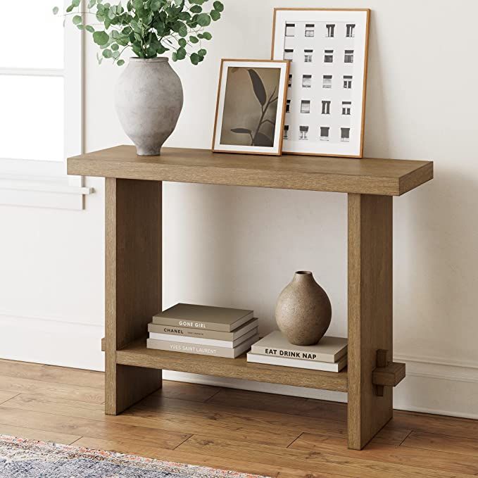 Nathan James Virgo Farmhouse Console, Open Storage 2-Tier Behind The Sofa, Entryway Accent Table ... | Amazon (US)