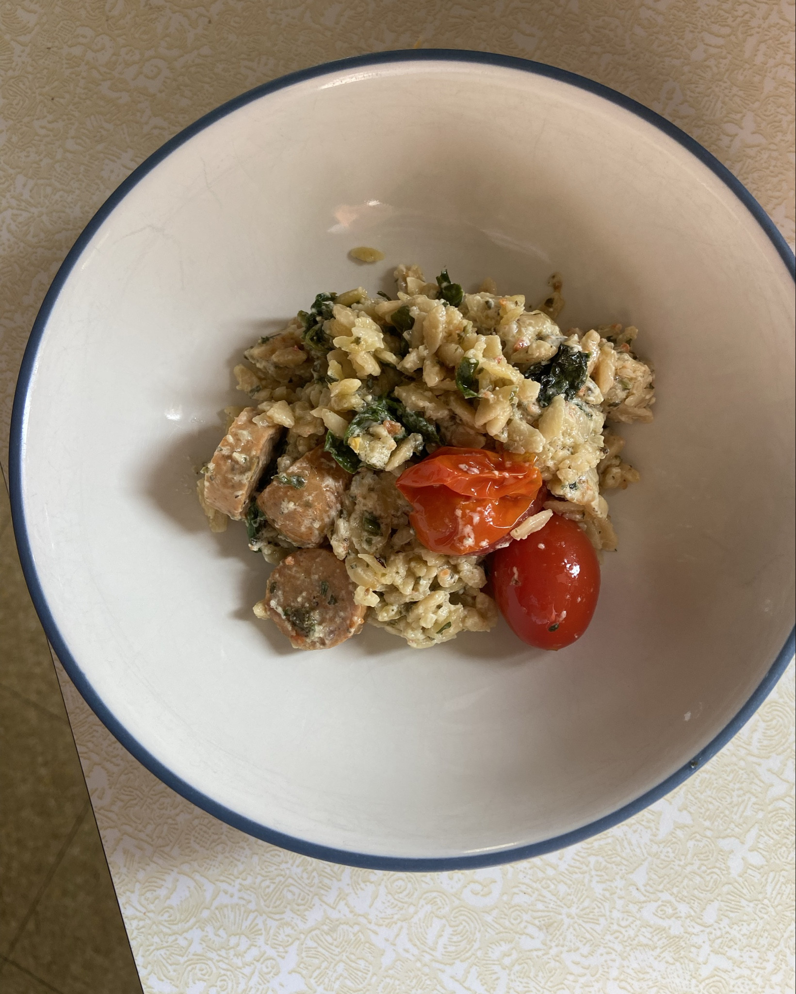Recipe Ideas - one pan, spinach artichoke orzo sausage bake. It was quite possibly the easiest thing I’ve ever made and so delicious! 

I found this recipe on Instagram from the profile: fridayseats 

#recipes #onepandinner 

#LTKFamily #LTKHome