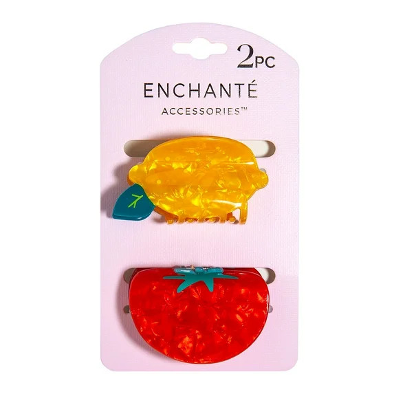 Enchante 2-Count Lemon & Tomato Hair Styling Clips for Versatile Hairdos | Walmart (US)