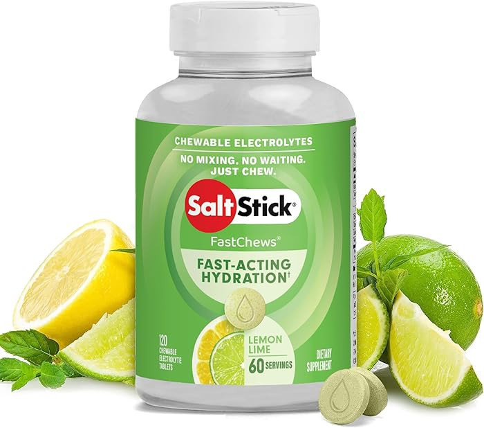 SaltStick Electrolyte FastChews - 120 Lemon Lime Chewable Tablets - Salt Tablets for Running and ... | Amazon (US)