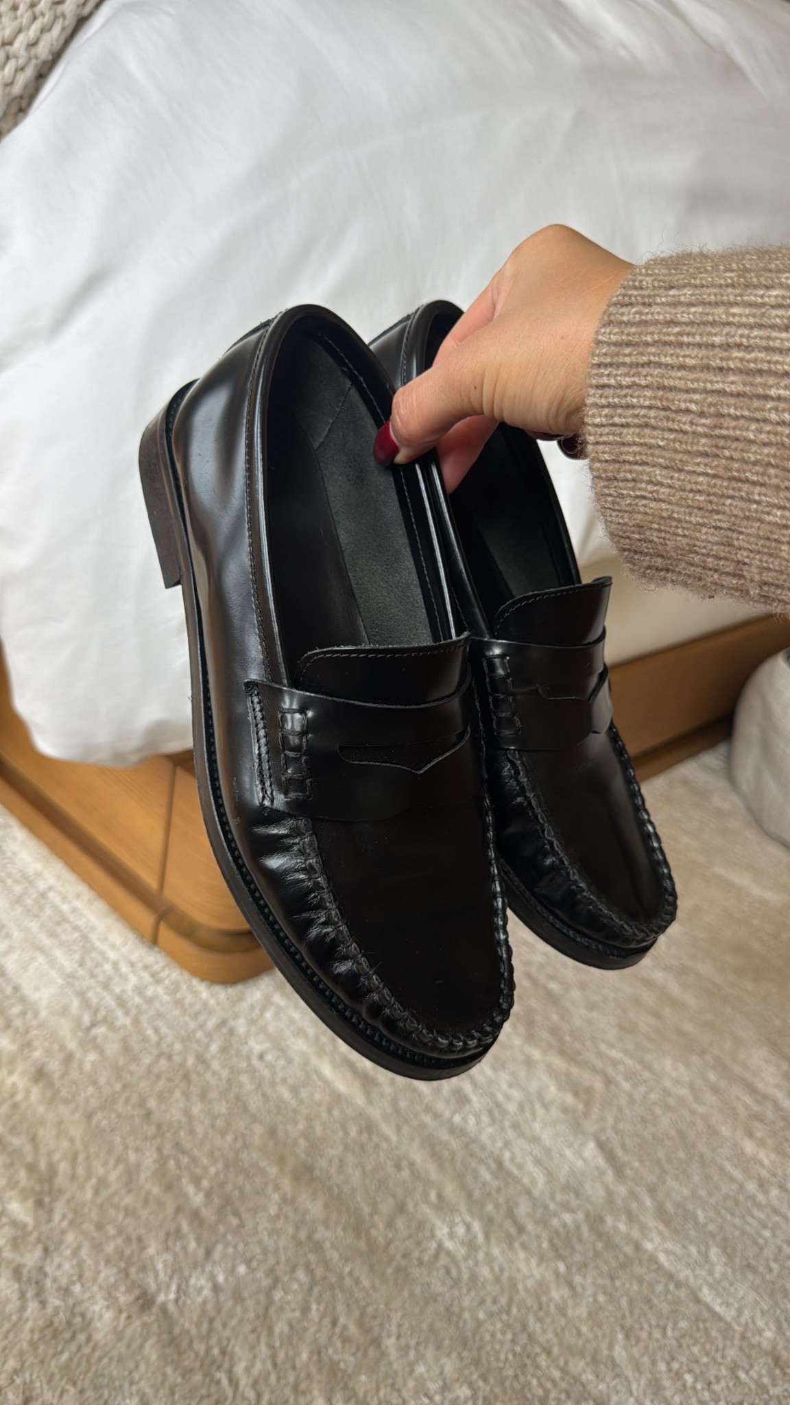 My comfy loafers are restocked! Size down to the next full size 