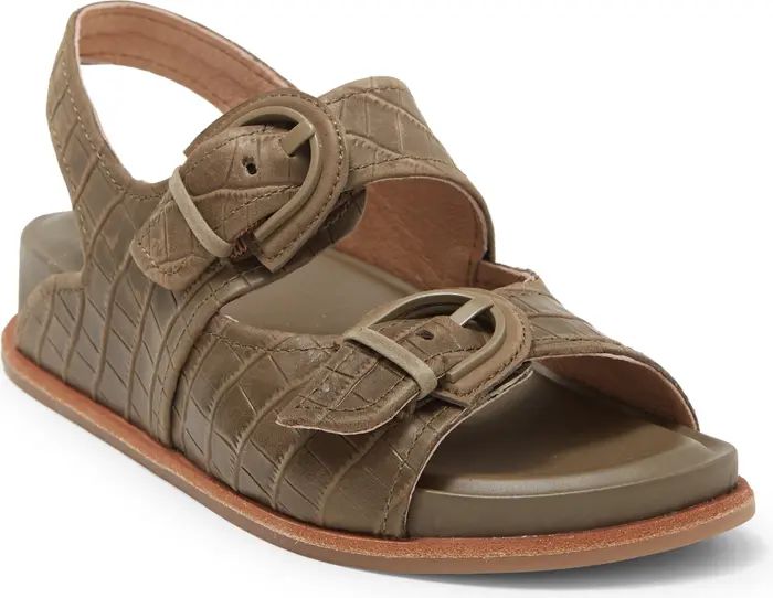 Adalia Croc Embossed Sandal (Women) | Nordstrom Rack