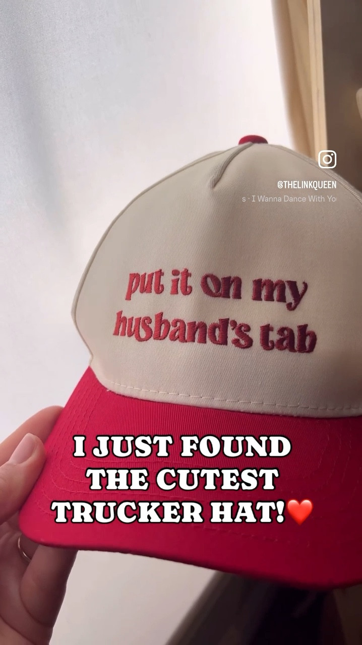 "Put it on my husbands tab" 💁🏻‍♀️💁🏻‍♀️💁🏻‍♀️

Amazon finds / Amazon prime day / trucker hat trend / wife / fiancé / bride / married / parents / mom fashion / funny / beach / red and white style ❤️ #findsunder30

#LTKSeasonal #LTKSummerSales