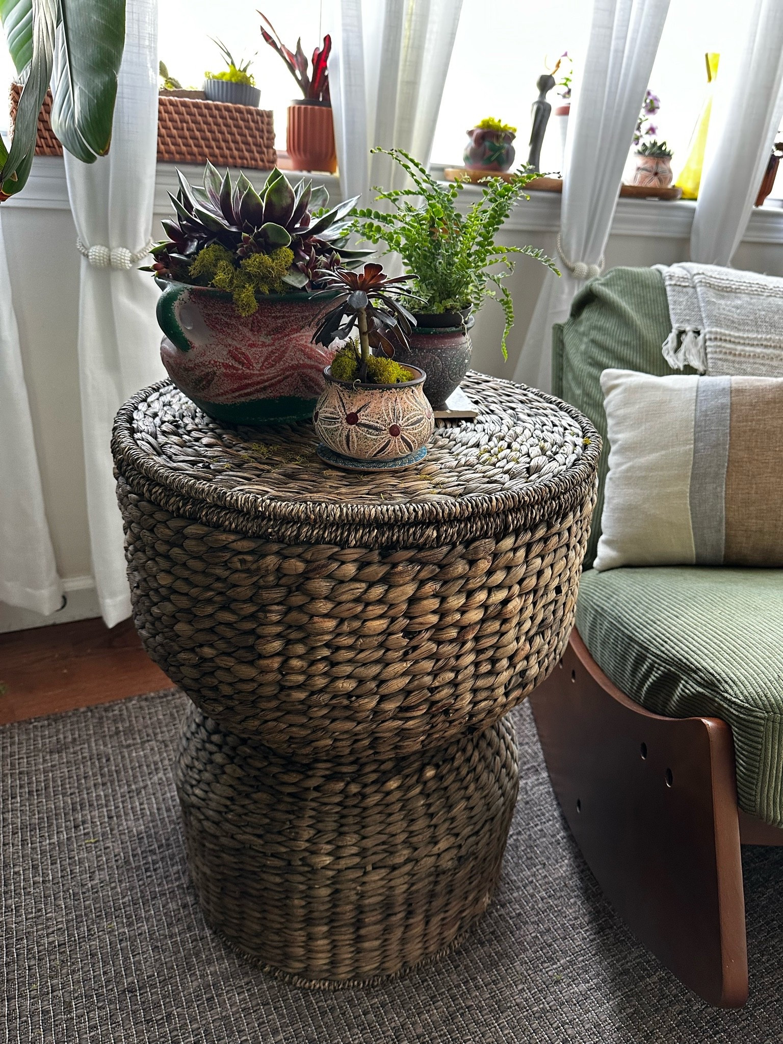 Natural wicker side tables with hidden storage for all your favorite throw blankets — equal parts cozy, practical, and timeless.

#homedecor #wicker

#LTKHome