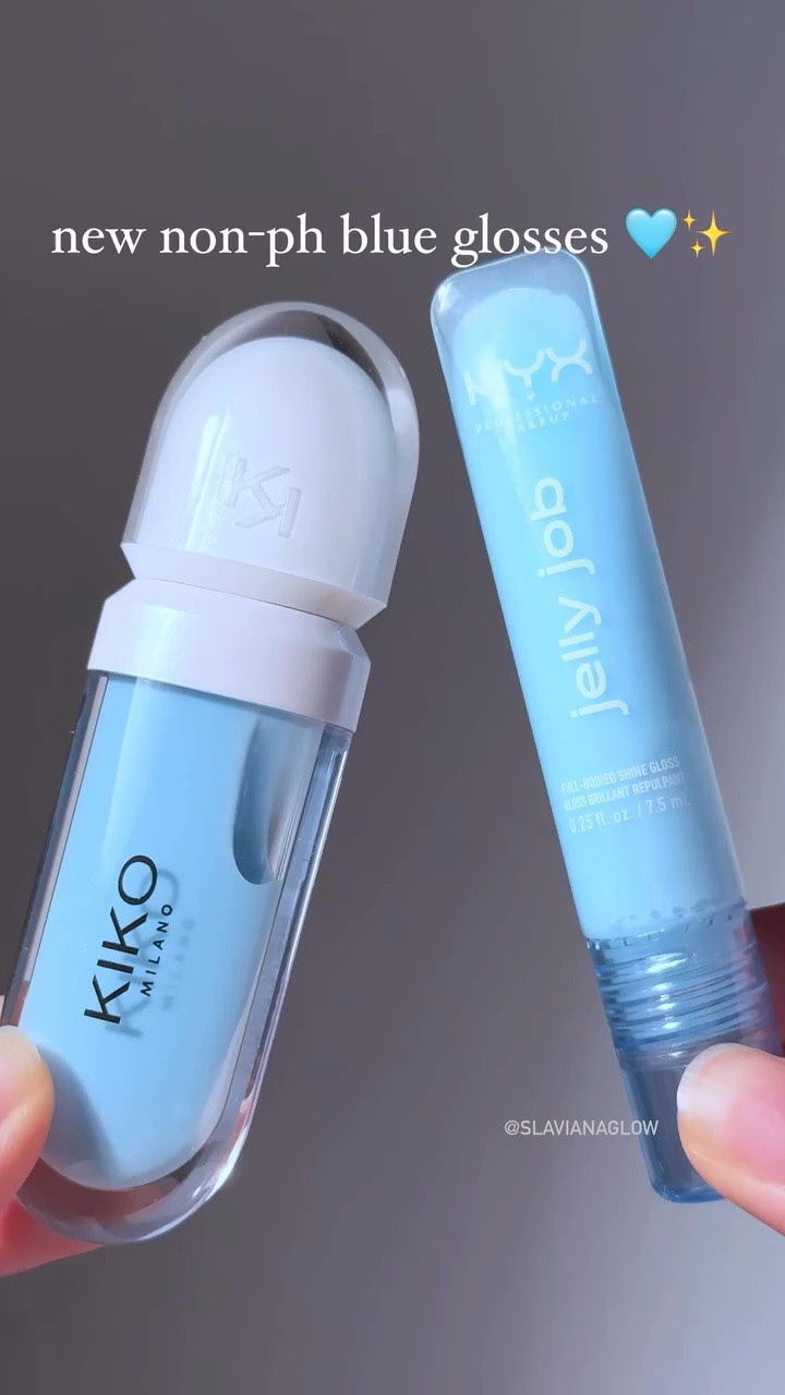 blue glosses without pH colour are so refreshing 🩵✨

💦 @kikomilano kissable lip volume plumping lip cream in bluetopia
💦 @nyxcosmetics_uk jelly job shine gloss in jelly frost

Would you wear blue glosses? 🤔💭

🏷️ kiko bluetopia lip cream, nyx jelly frost gloss, blue lip gloss trend, icy glossy lips, non ph lip glosses.

#kikocosmetics #nyxcosmetics #bluegloss #makeup #beautylover