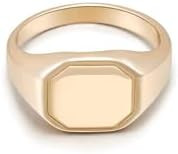 Ettika Gold Signet Ring. Womens Rings, 18k Gold Plated Ring. Birthday Gifts For Women. Jewelry | Amazon (US)