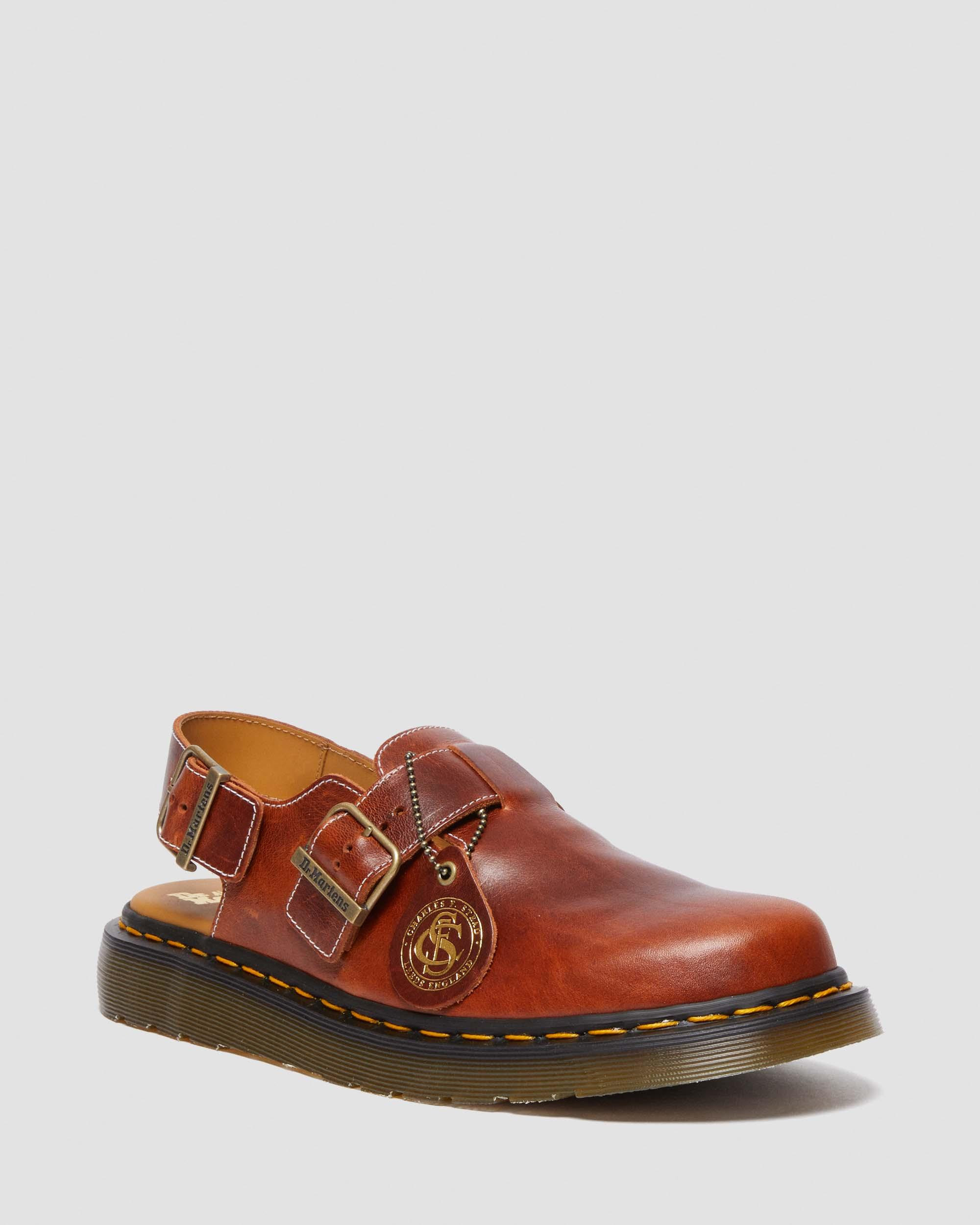 Jorge Made in England Classic Leather Slingback Mules in Heritage Tan | Dr. Martens | Dr. Martens