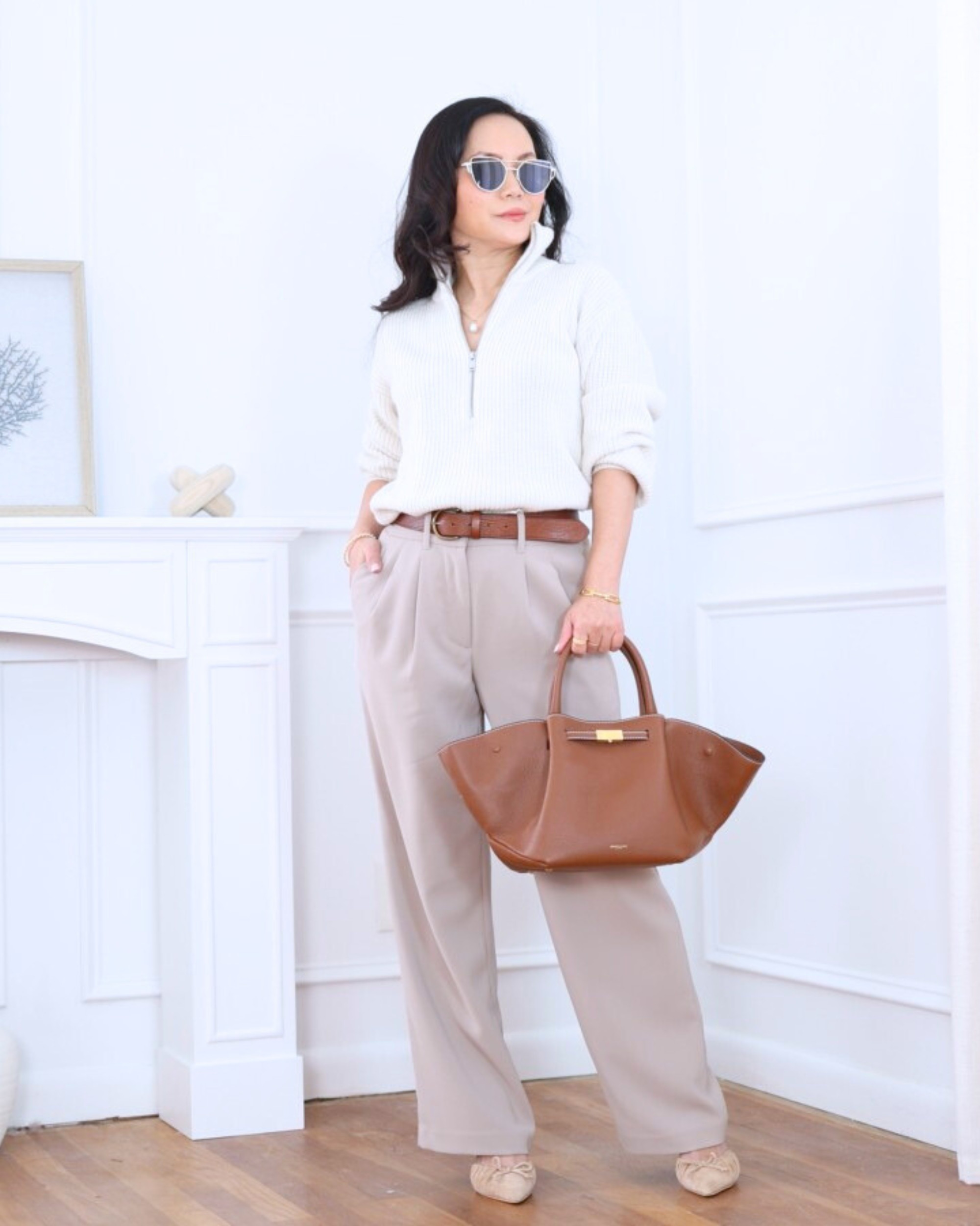 Clean, comfortable, and effortlessly polished — a half-zip sweater paired with wide-leg pants from Quince makes an easy outfit that feels relaxed but still looks put together. I’m 5’2, wearing size XS.

#LTKOver40 #LTKPetite #LTKootd