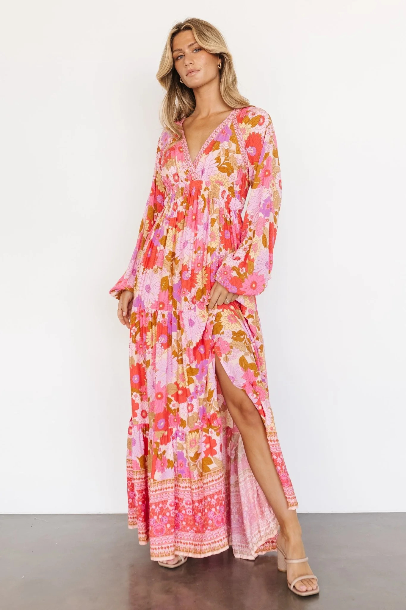 Malena Maxi Dress | Pink Multi | Baltic Born