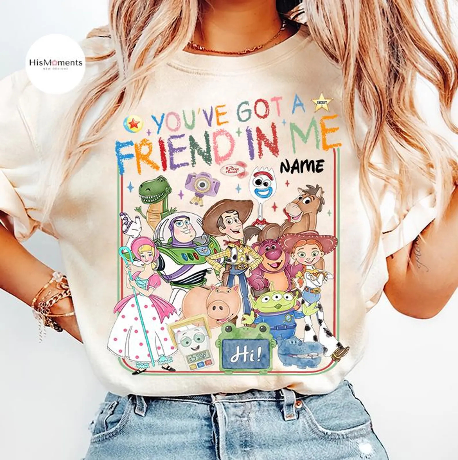 Watercolor Toy Story 5 Movie T-shirt, You've Got a Friend In Me shirts, WDW Disneyland Family Vac... | Etsy (Global)