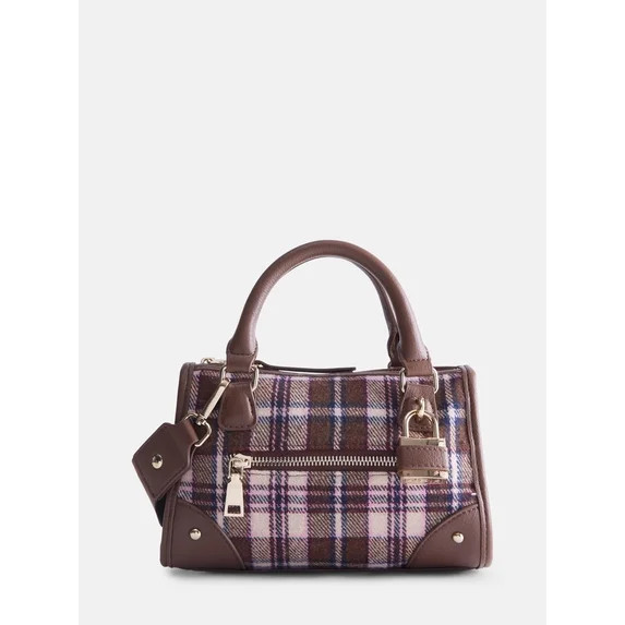 Madden NYC Women's Small Top Handle Handbag, Flannel Plaid | Walmart (US)