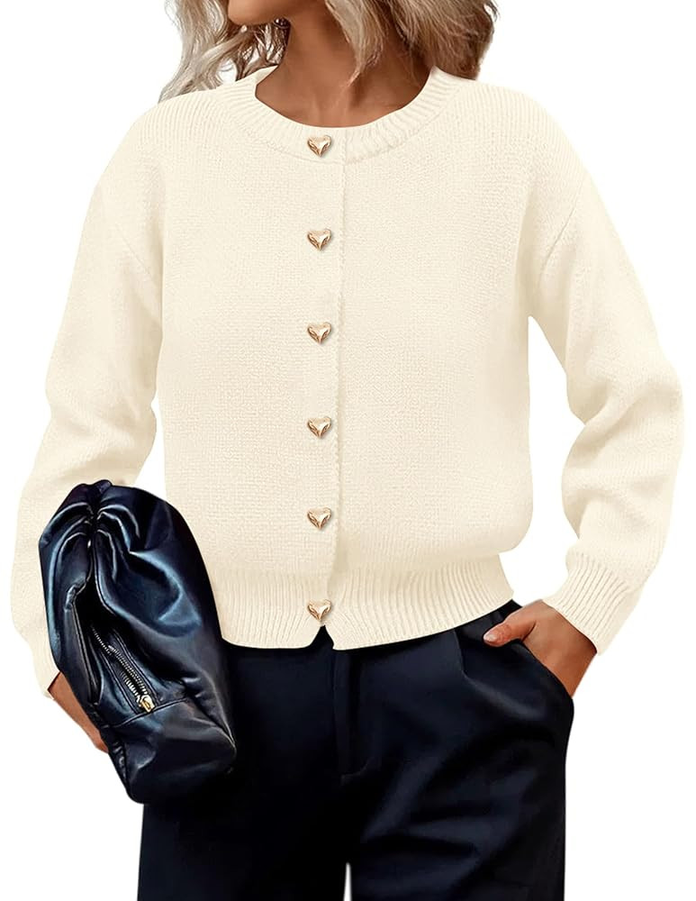 PRETTYGARDEN Cardigan Sweaters for Women Trendy Long Sleeve Open Front Button Down Jacket 2025 Fa... | Amazon (US)