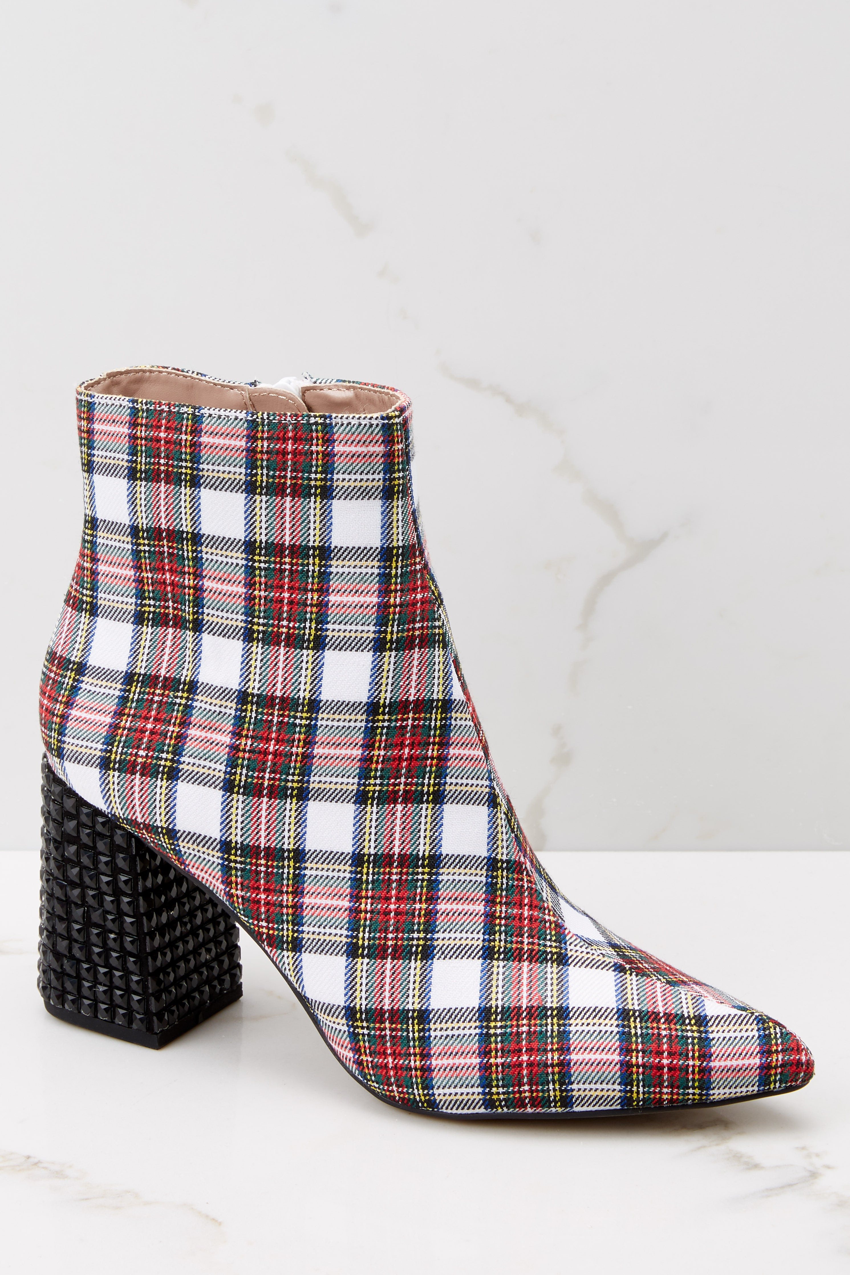 Kassie Red White Booties | Red Dress 