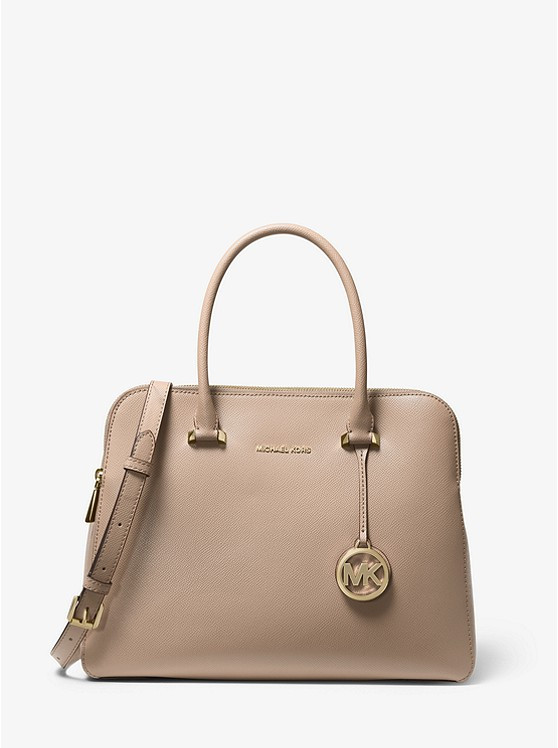 Houston Medium Crossgrain Leather Satchel | Michael Kors US