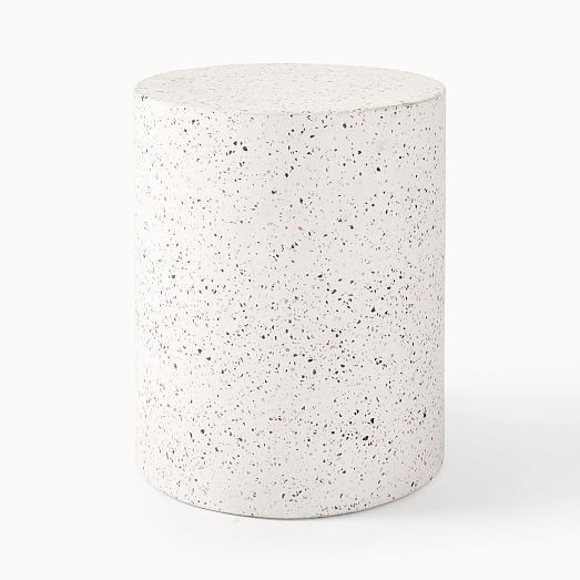 Terrazzo Drum Outdoor Side Table | West Elm (US)