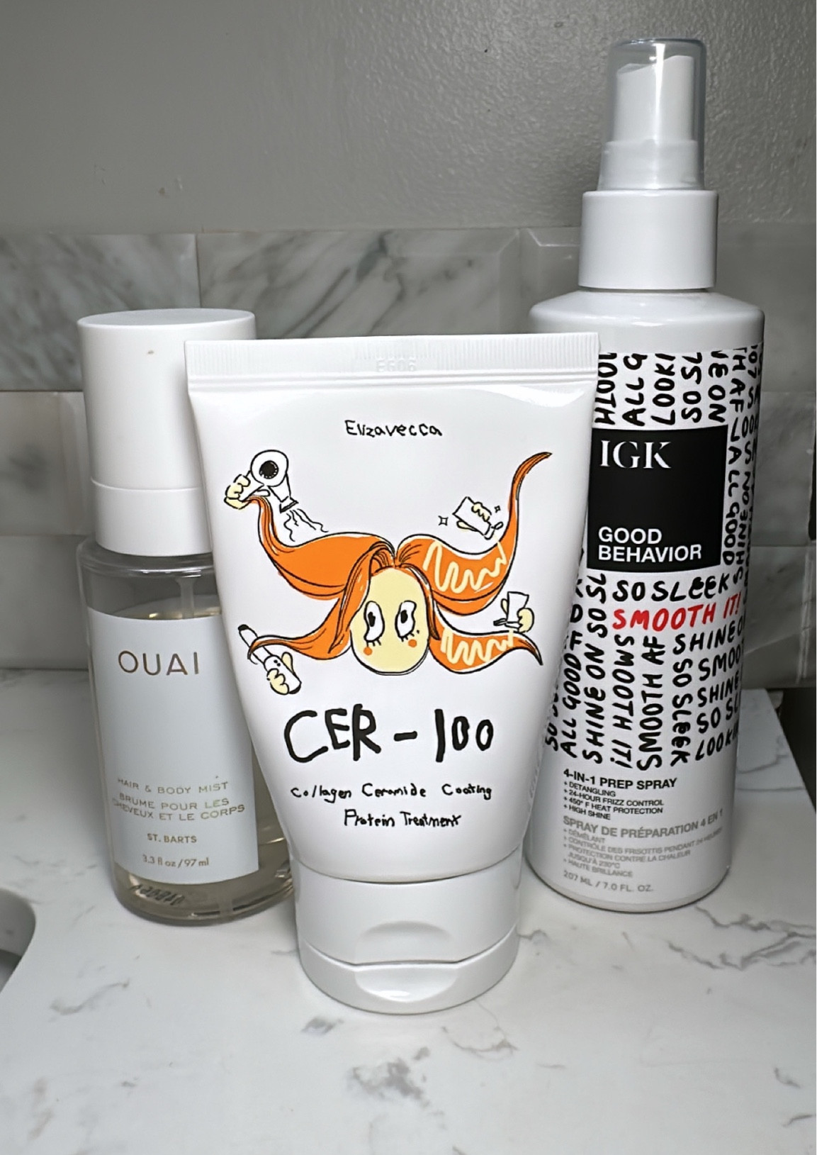 The hair trifecta for super smooth and shiny hair that smells sooooooo good! I promise!!!!  


#smoothhair #shinyhair #glossyhair #hair #hairmask #igk #oaui #hairperfume 