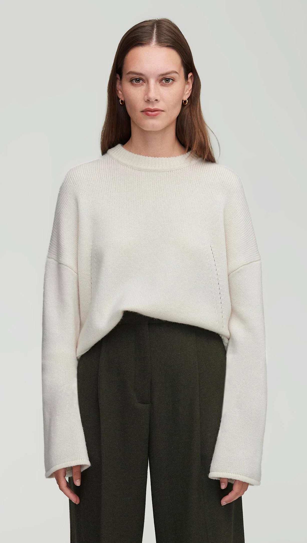 Argent: Everyday Boxy Crew in Wool-Cashmere | Women's Sweaters | Argent | Argent