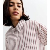 Burgundy Striped Cotton Poplin Shirt New Look | New Look (UK)
